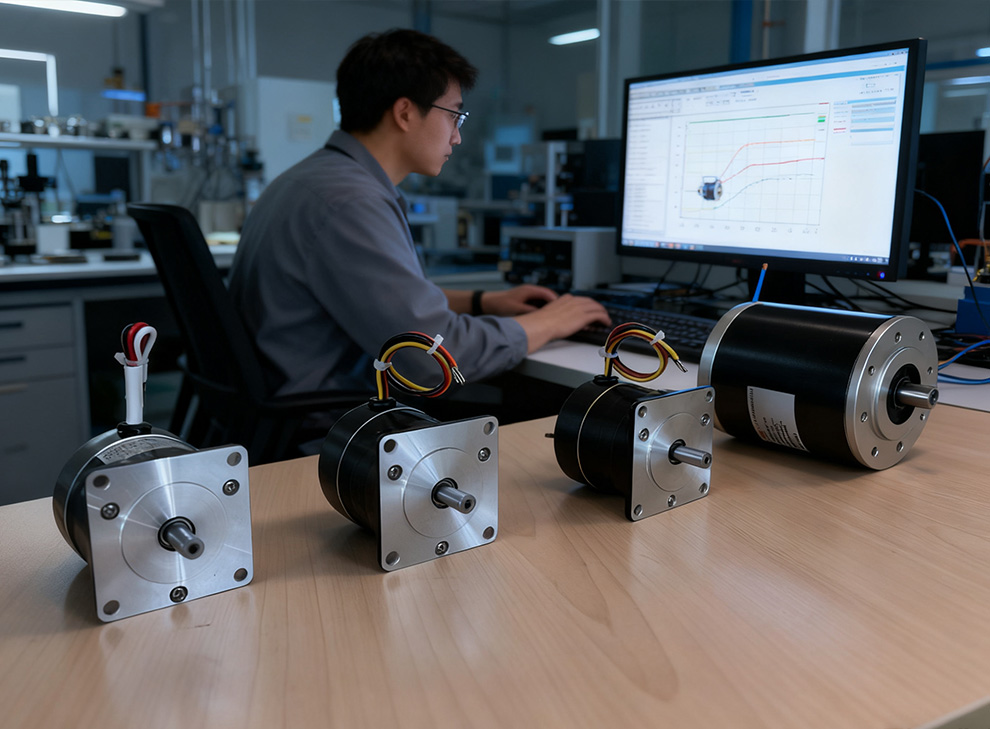 Custom Electric Motor Manufacturer | BLDC, Servo & Stepper Solutions 11 ZGC Motors engineer evaluating motor products